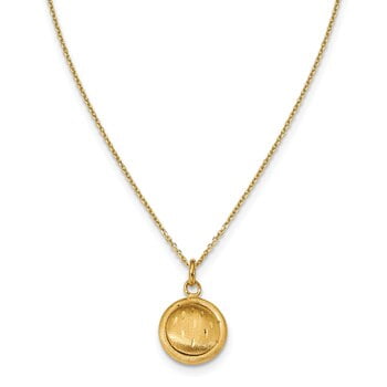 Lex & Lu Leslies 14k Two-tone Gold Polished and D/C Anklet Lex & Lu Leslies 14k Two-tone Gold Polished and D/C Anklet